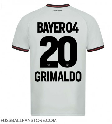 Bayer Leverkusen Alejandro Grimaldo #20 Replik Auswärtstrikot 2023-24 Kurzarm